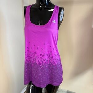 Adidas Purple Racerback Tank Top Fort McKay First Nations Logo Womenโs Small